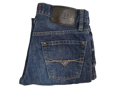Guess Men Jeans Tag 29x30 Blue Denim Slim Straight Del Mar Fit - Image 1 of 4