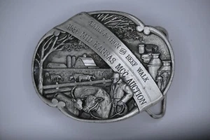 Siskiyou Kansas MCC subasta lácteos-a-atún carne paseo 1986 hebilla de cinturón vintage #6 - Imagen 1 de 2