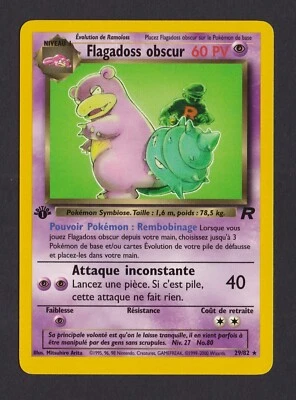 Pokemon Dark Slowbro 29/82 1st edition Team Rocket non-holo (French) Light Play - Image 1 of 2