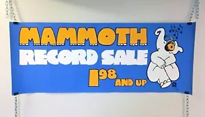 Vintage VTG Record Store Mammoth Sale Signs Banner Poster + Paperwork 1960s 1970 - Picture 1 of 9