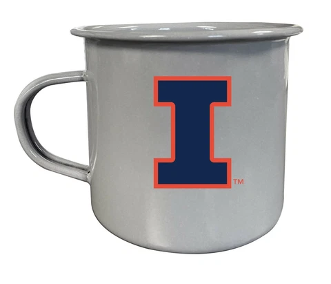Illinois Fighting Illini Enameled Tin Camper Coffee Mugs Cover