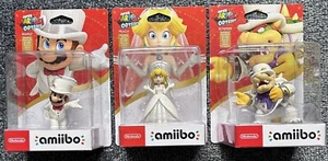 Mario , Peach , Bowser , Wedding Outfit Amiibo Bundle Super Mario Collection - Picture 1 of 4