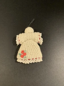 Handmade Crocheted Angel Christmas Ornament 3.5 Inches - Picture 1 of 5