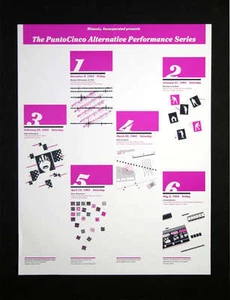 Vintage Poster 1983 Punto Cinco Alternative Performance Art Chicago - Picture 1 of 1