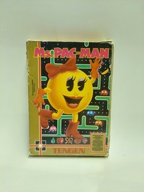 Ms. Pac-Man (Tengen) NES Nintendo CIB Complete in Box w/ Mini Catalog - Tested