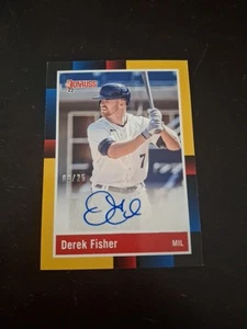 2022 Panini Donruss - Retro 1988 Signatures Derek Fisher #R88S-DF Gold /25 (AU) - Picture 1 of 3