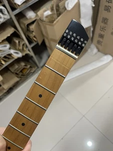 Headless 24frets Roasted Maple electric guitar neck c contour 25.5 - Picture 1 of 3