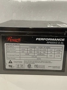 Rosewill 600W Power Supply RP600V2-S-SL Black - Picture 1 of 6