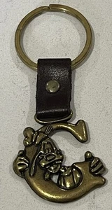 Disney Goofy Buchstabe G Initiale G Schlüsselanhänger Leder Metall Vintage Keyring - Bild 1 von 2