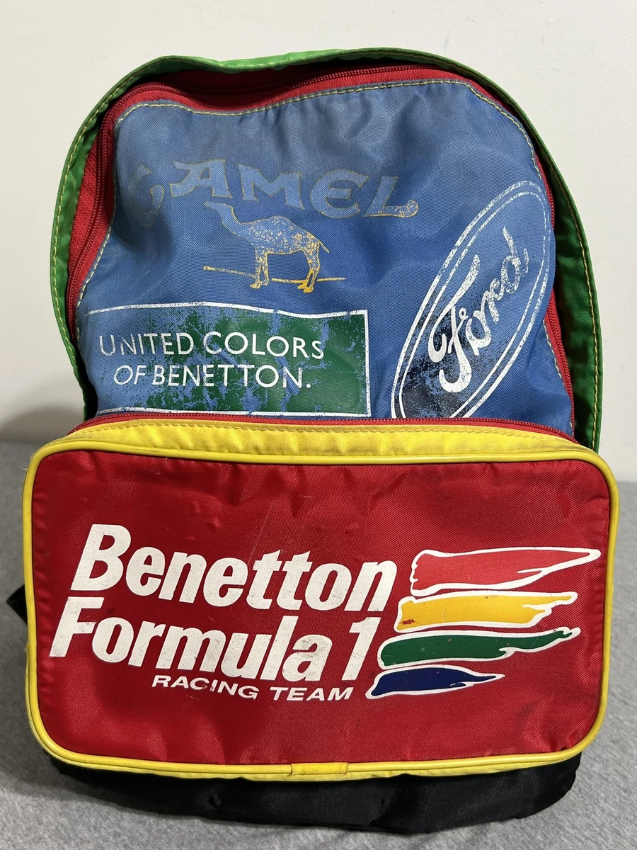 Vintage Benetton Formula 1 Racing Team Backpack Bag F1 Motorsport