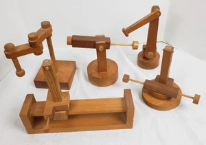 Five Handmade Wood Robotic Models Classroom Display Educational Tools - Picture 1 of 11