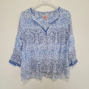 Le Sirenuse Positano Damen Bluse blau geblümt Größe 44 " - Bild 1 von 7