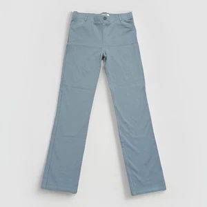 Betabrand Dress Pull On Dress Pant Yoga Pants Straight Leg Grey Blue Large Long - Picture 1 of 10