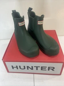 Hunter Women's Chelsea Short Rain Rubber Boots Women’s Size 8 - Picture 1 of 7