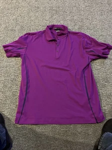 Nike Tiger Woods Platinum Purple Golf Polo Shirt Herren Gr. Large Nike Fit Dry - Bild 1 von 3