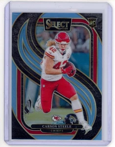2024 Select Football Carson Steele Aqua Prizm Premier Level /99 - Bild 1 von 2