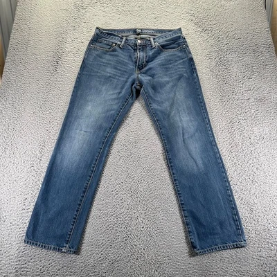 Gap 1969 Jeans Mens 31x30 Blue Dark Wash Cotton Stretch Straight Fit - Image 1 of 4