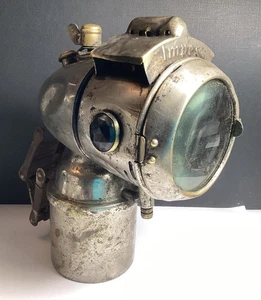 SELTENE ANTIKE "IMPEX" KARBID FAHRRADLAMPE 2 STÜCK ROT & GRÜN REFLEKTOREN GERMANY - Bild 1 von 12