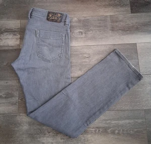 Pantalones de mezclilla Diesel Safado ajustados rectos 5 bolsillos botones gris mosca talla 32x32 - Imagen 1 de 13