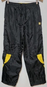 Vintage Wilson Trainingshose gelb schwarz Nylon Jogginghose Knöchelreißverschlüsse 90er Kind L  - Bild 1 von 7