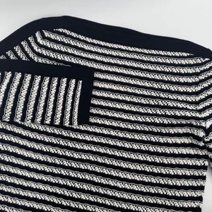 Maglione ST JOHN SPORT nero bianco a righe maglia collo barca taglia S - Foto 1 di 11