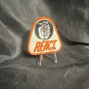 Vintage React CB Funk gestickter Aufnäher - Bild 1 von 2