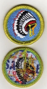 Indian Lore Merit Badge, Type K, "BSA 2010" Back (2010-12), Mint! - Picture 1 of 1
