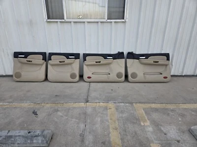 07 08 09 Chevrolet Tahoe Suburban GMC Yukon Door Panel 4 Piece Set Tan and Black - Image 1 of 4
