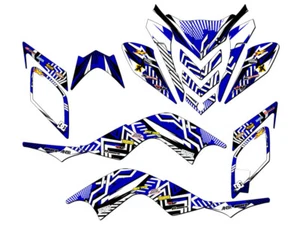 2009-2012 RAPTOR 700 MAYHEM Blue Senge Graphics Kit Compatible with Yamaha - Bild 1 von 7
