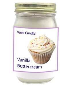 Vanille Buttercreme große Kerze im Glas - Butter Vanille | 100 Stunden Brenndauer - Bild 1 von 3