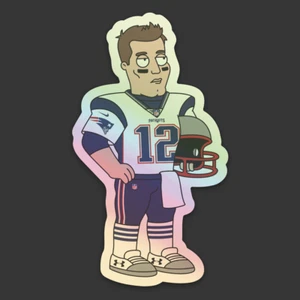 New England Patriots X Family Guy Holo Aufkleber 3 Zoll Tom Brady GOAT TB12 - Bild 1 von 1