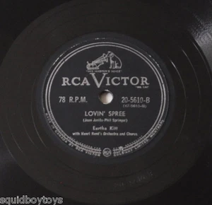 EARTHA KITT: Lovin Spree / Wedding Bell 10 inch Record RCA 78 RPM - Picture 1 of 2