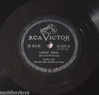 EARTHA KITT: Lovin Spree / Wedding Bell 10 inch Record RCA 78 RPM - Image 1 of 2