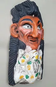 Vecchia maschera tradizionale messicana in legno. Old Mexican mask wood. Arte - Imagen 1 de 7
