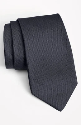 MICHAEL KORS CORBATA TEJIDA SEDA LISA CUELLO SÓLIDO GRIS CARBÓN OSCURO TALLA ÚNICA NUEVA $65 Foto 1 de 4