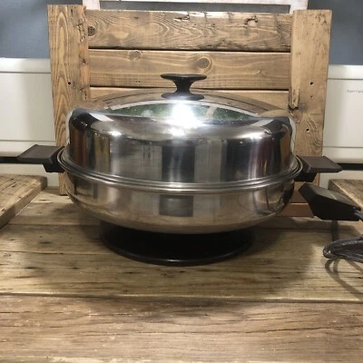 Vintage West Bend Electric Skillet Round 12” Dome Lid 73010 USA - Image 1 of 4