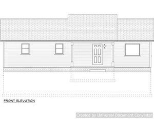 Full Set of single story 3 bedroom house plans 1,248 sq ft  - Picture 1 of 6