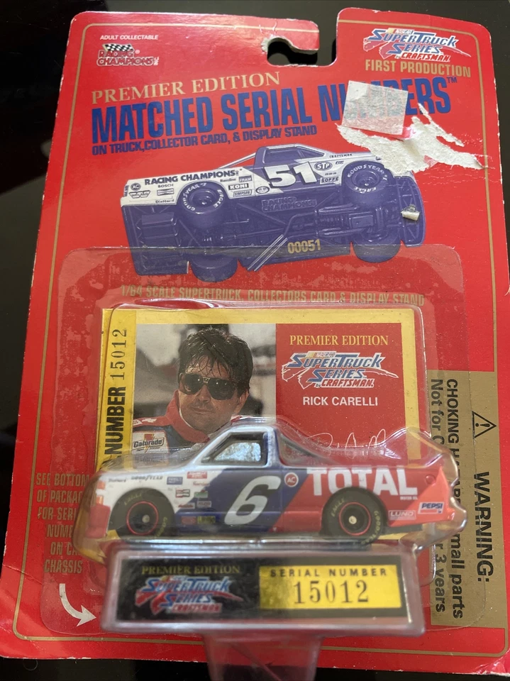 1995 Racing Champions Matched Serial Numbers RARE Whole Set of 6 Supertruck