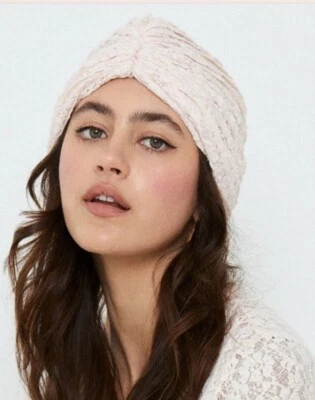 Boné turbante We Are Hah/Free People rosa tamanho único - Imagem 1 de 4