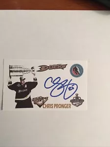 chris pronger autograph 3x5 index card - Picture 1 of 1