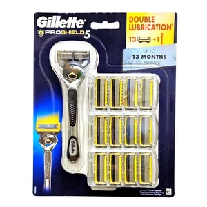 Gillette Fusion Proshield 5 Razor Handle With 13 Razor Blade Refill Cartridges - Picture 1 of 6