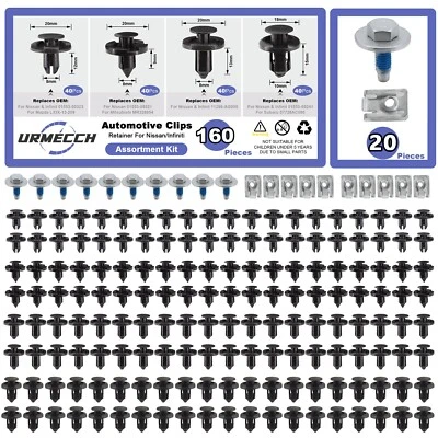 Bumper Clips Plastic Rivet Fastener Mud Flap Fender Push Engine Cover for NISSAN Foto 1 de 4