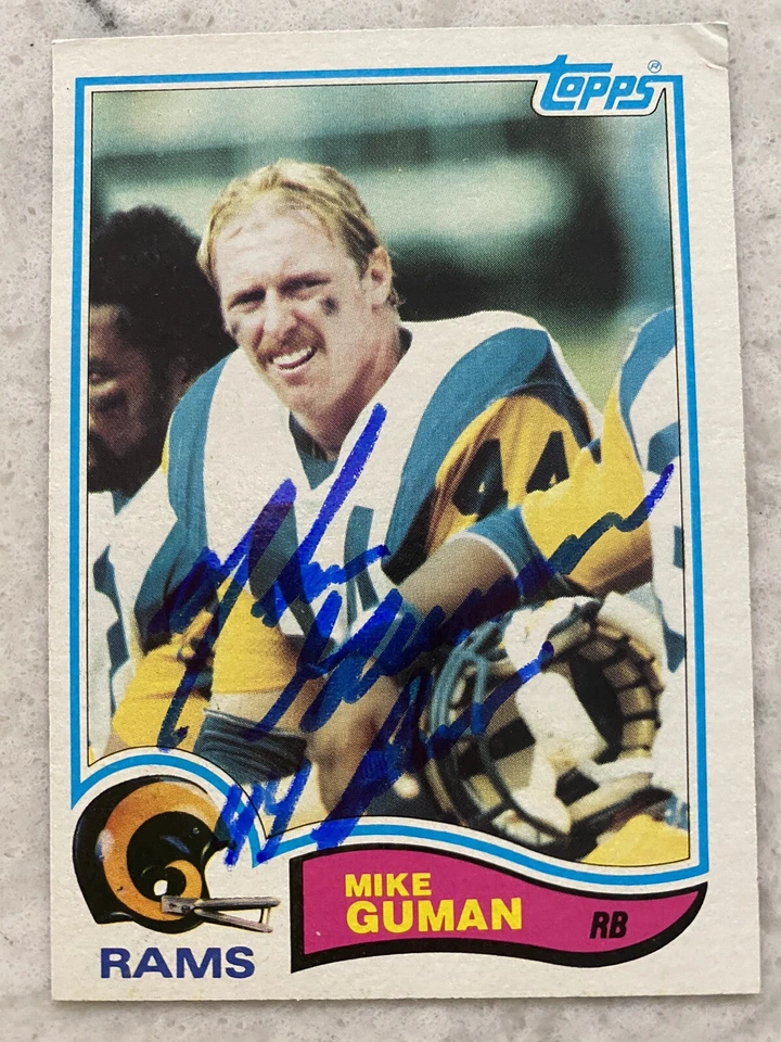 Mike Guman signed LOS ANGELES RAMS card  1982 Topps - Image 1 of 1