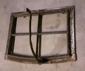 1900 Old Basement Window Without Glass L 54cm Rarity Decoration Dirty Rust Vintage - Picture 1 of 11