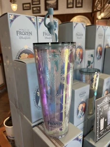 Starbucks X Hong Kong Disneyland Exclusive World Of Frozen Plastic Tumbler 24oz - Picture 1 of 14