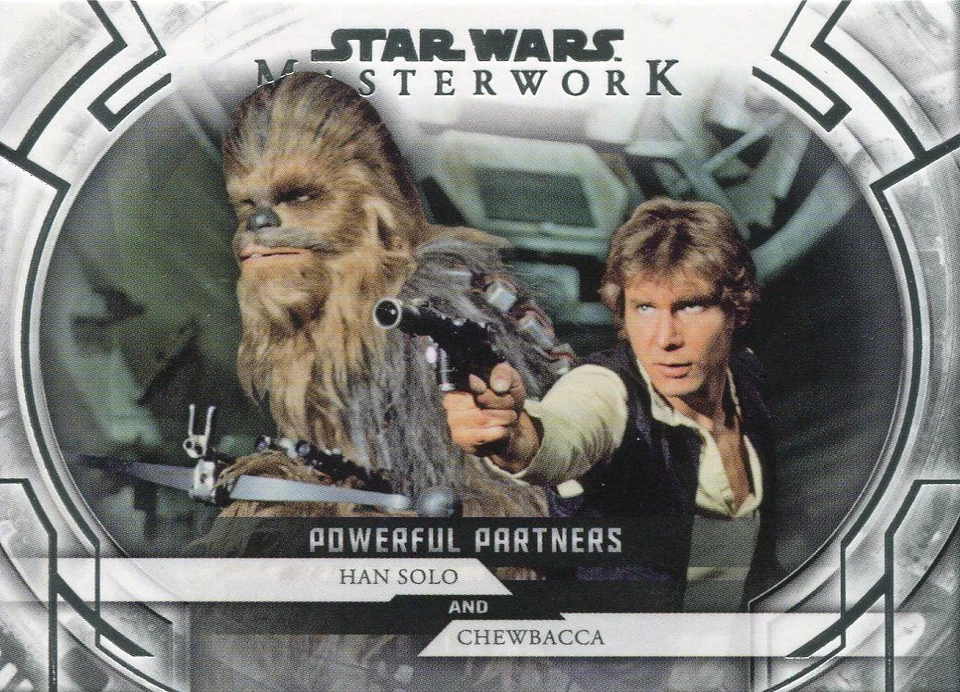 Star Wars Masterwork 2018 Powerful Partners Chase Card PP-1 Han Solo & Chewbacca - Image 1 of 1