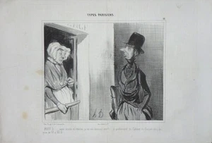 Lithographie originale de DAUMIER, "Types parisiens" - Bild 1 von 1