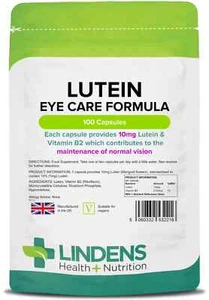 Lutein Marigold Extract 10mg 100 Capsules Lindens UK - Picture 1 of 7