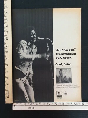 Raro Original De Colección 1973 Al Green Oooh Baby Hi Londres Póster Estilo Anuncio Arte Impresión Foto 1 de 4
