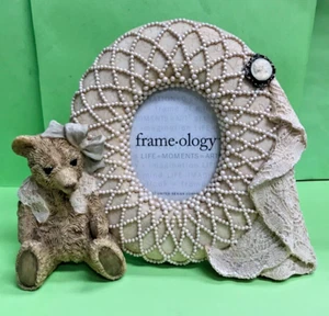 Frame-Ology FF-34133 Niña Oso Encaje Cuentas Marco de Fotos Camafeo Peluche - Imagen 1 de 6